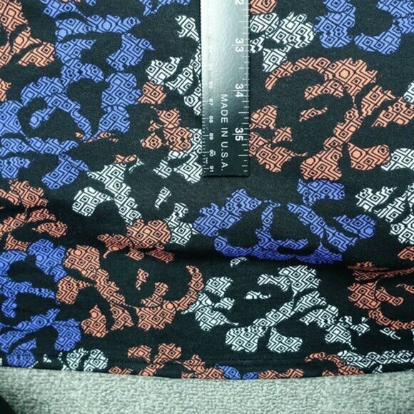 NWT Lularoe maxi skirt women's size small XXS black blue floral print stretch‎ - Picture 4 of 6